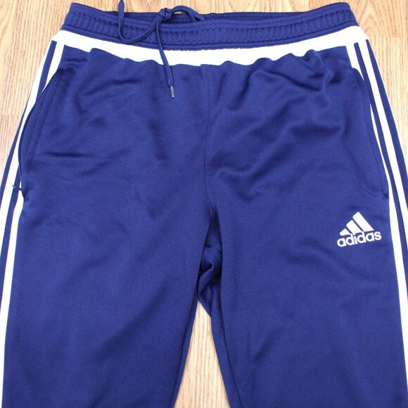 ADIDAS CLIMACOOL Mens POLYESTER ATHLETIC PANTS NAVY & WHITE Sz LARGE, L - Picture 4 of 6